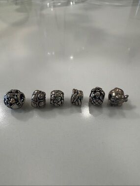 Pandora Silver Toned Decorative Charm Beads